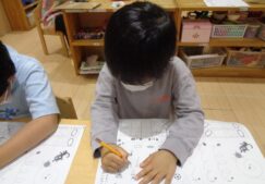 ５歳児くじら組　「ワークブックし