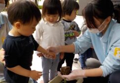 4月　めろん組「トマトの苗植え」