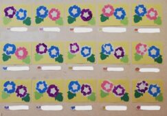 １歳児　＊製作　朝顔＊