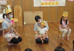 ７月21日　お誕生日会　すいかわり
