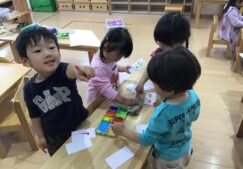3歳児うさぎ組『こいのぼり製作』
