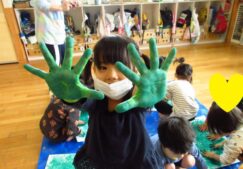 4歳児　作品展の制作