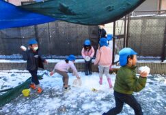 5歳児　雪遊び