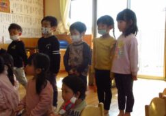 3歳児　生活発表会の練習