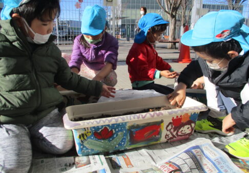 2022年度　球根を植えました☆５歳児クラス