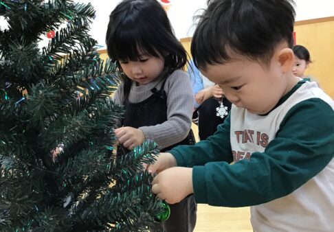 ２歳児　たいよう組「点灯式☆」