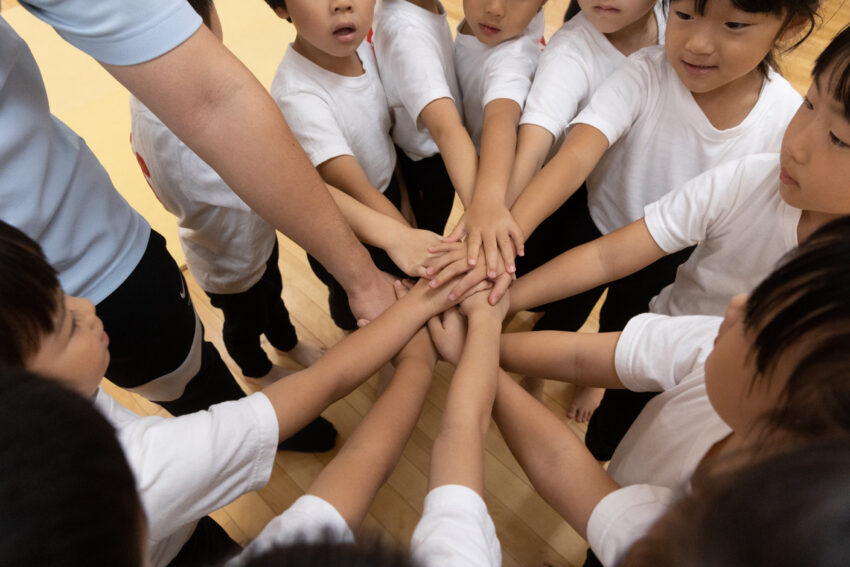 5年間一緒に育った子どもたち。
仲間意識を持って団結して運動会に臨みます！