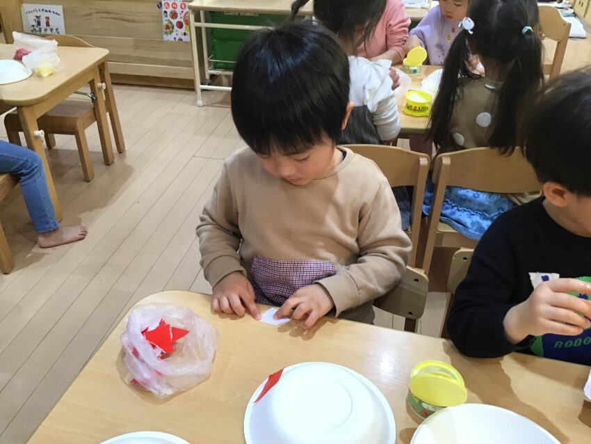 まずは鬼の色を決めて～
「赤にしよう！！」