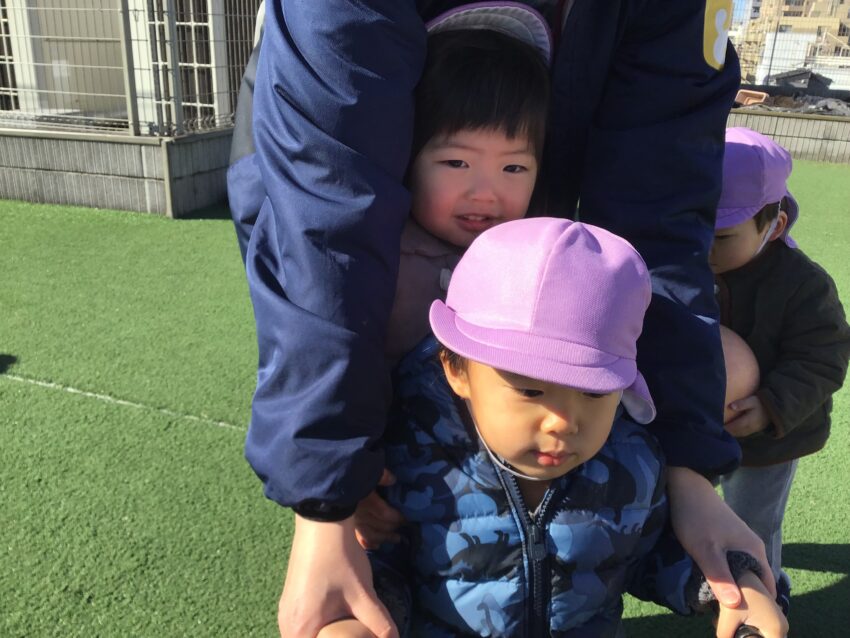 三輪車の３人乗り！？
