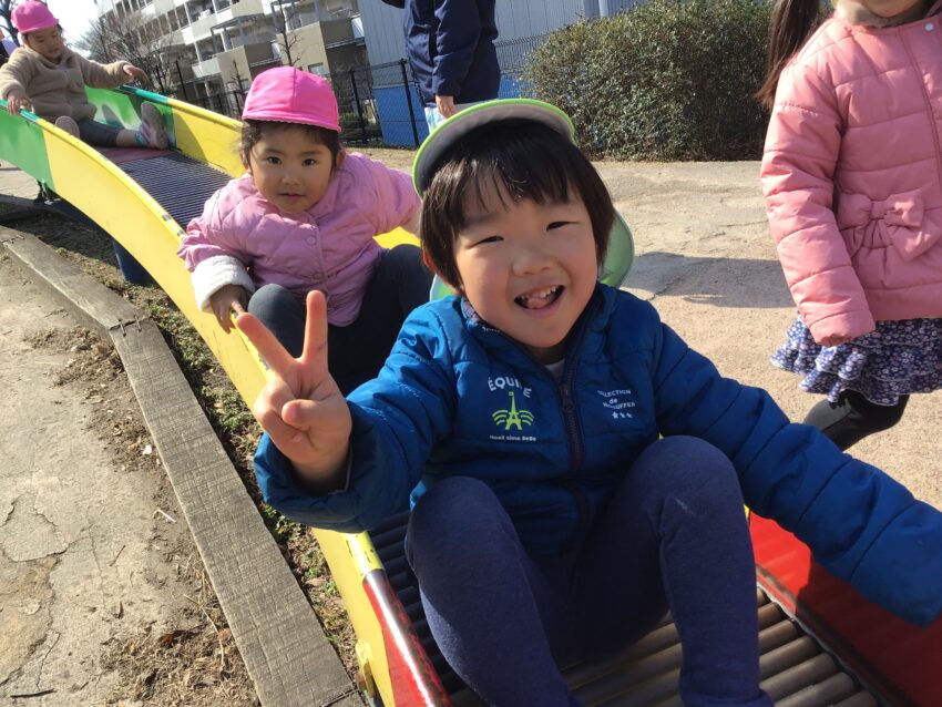 仲良く滑ってるよ～