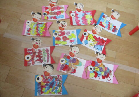5歳児　こいのぼり制作
