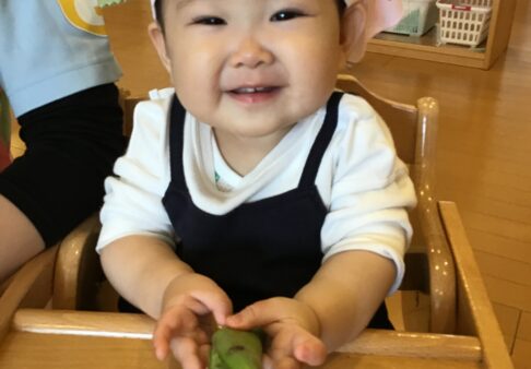 5月食育（旬のお野菜に触れる）・1歳児