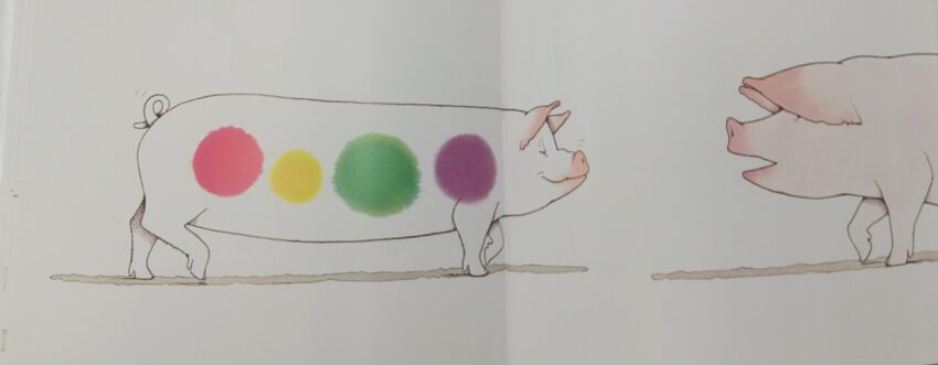 ６月の２歳児さん向けの絵本動画は「なにをたべてきたの？」です。
動物たちのゆったりとした関りの中でフルーツや色に触れる事の出来る絵本です。
ホッとしたい時にお勧めの１冊です🐷