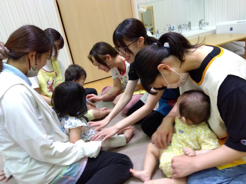 名古屋こども専門学校の学生さんと一本橋こちょこちょ～🎵