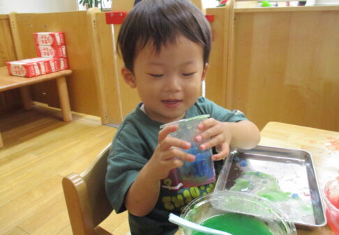 寒天遊び　～1歳児クラス