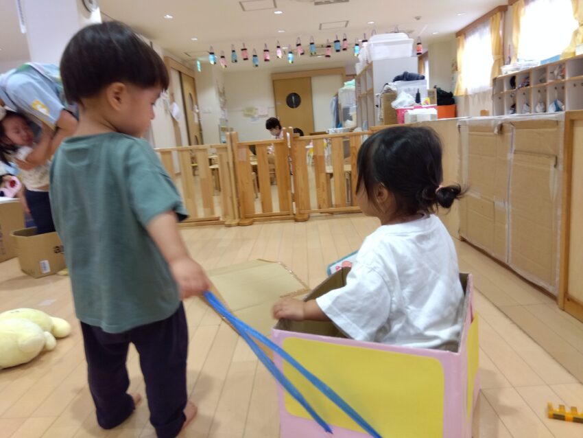 はい、のってくださーい
ひっぱりますよー
ゆっくりおねがいしまーす🙋