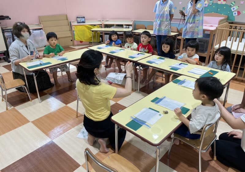 藍染めの仕方を学びます👂