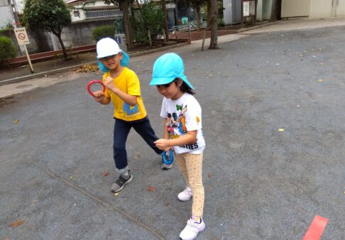 5歳児　リレー練習