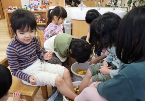 【遊び】ゆず湯　～幼児クラス