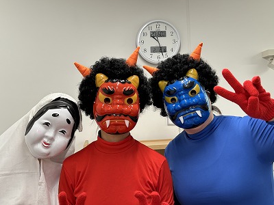 節分の豆まき👹