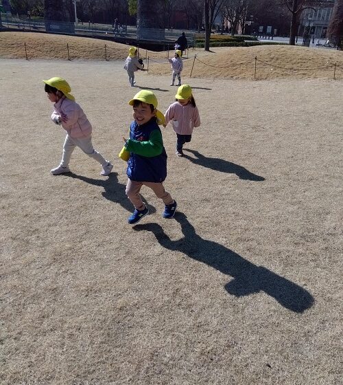 集団遊び「しっぽとり」をしました🐭