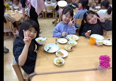 4歳児　きりん組さんと一緒に！