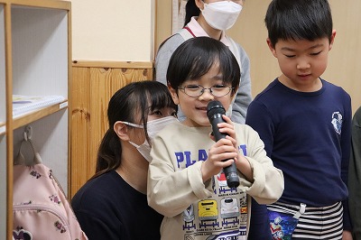 「僕は○○小学校へ行きます！」嬉しそうに発表してくれました。