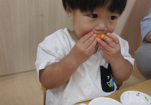 【2歳児】大好き朝おやつ🍊