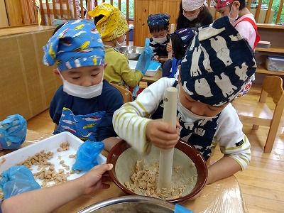 5歳児★味噌づくり★