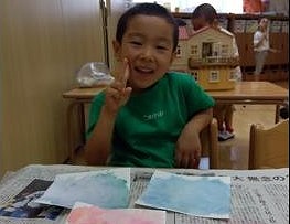 ４歳児　７月の制作をしました！