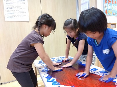 5歳児　ハンドペインティング