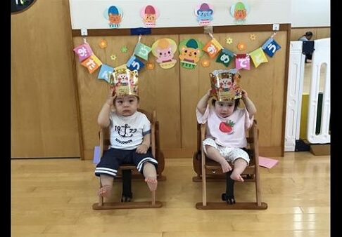 ０歳児クラス　「８月のお誕生日会♪」