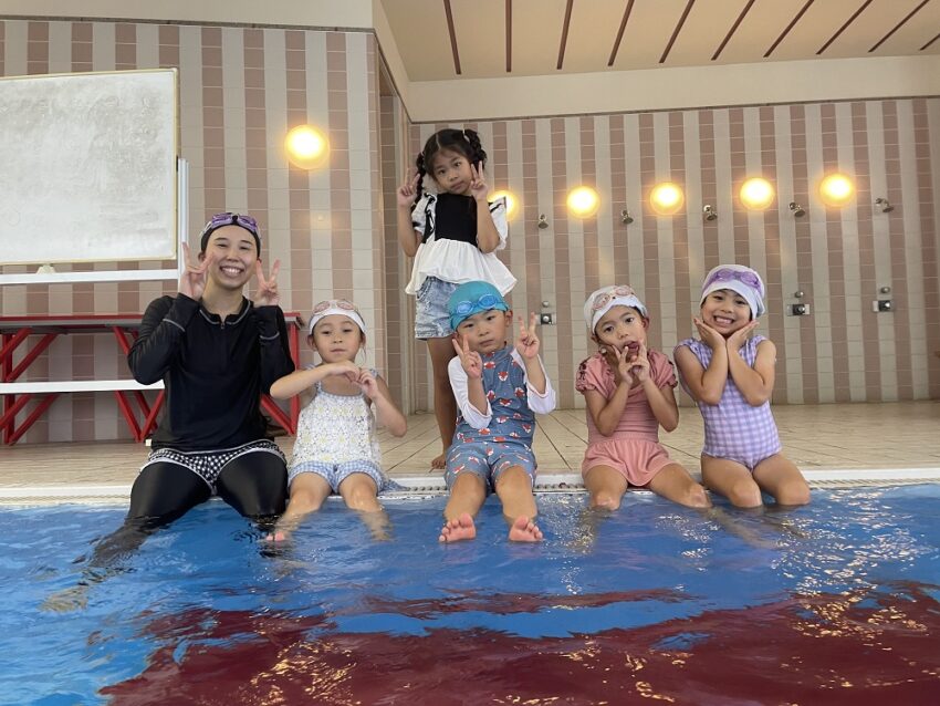 5歳児は最後のプール☆彡
今度は小学校のもっと大きなプールで沢山楽しんでね！