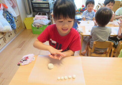 3～5歳児食育「お月見団子づくり」
