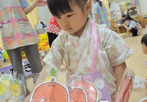 ３歳児　うさぎ組　夏祭り楽しかったよ🍧