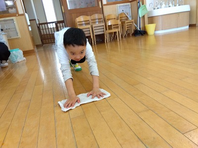 5歳児クラス　「日直活動頑張っています！」
