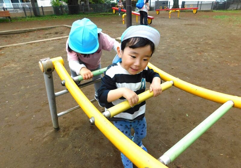 太鼓橋に挑戦！