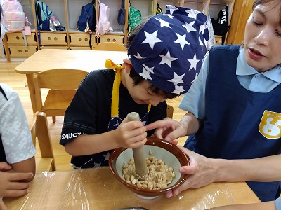 ５歳児食育　🍲味噌作り🧉