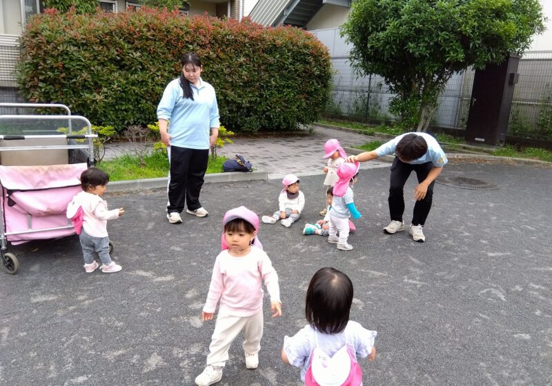 お外で体をたくさん動かしたよ～