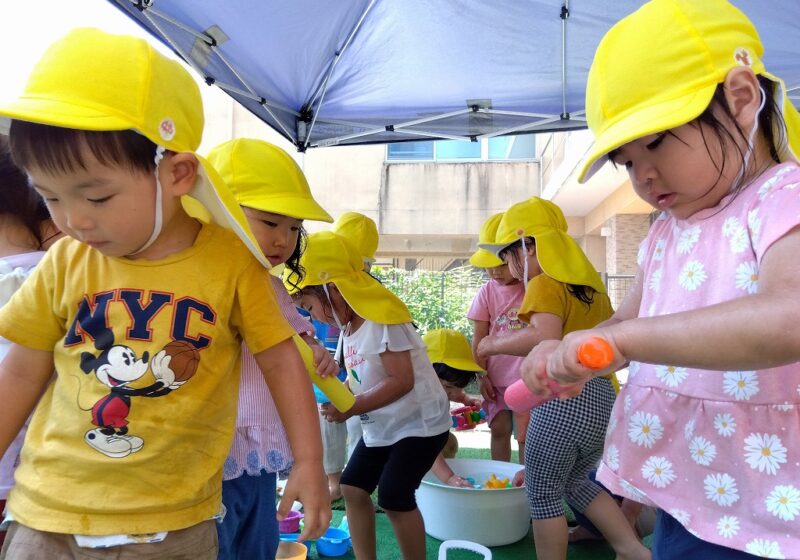 暑さも吹き飛ぶくらい大好きな水遊び！これからいっぱい遊ぼうね！