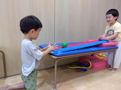 4歳児　体操教室に参加したよ！