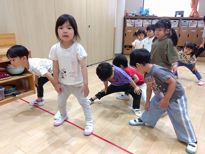 ３歳児　ダンスをしたよ！