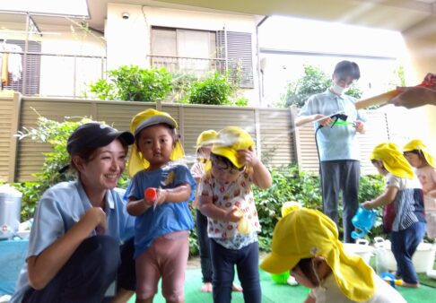 水の感触が楽しいね〜