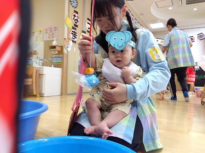 0歳児　初めてのなつまつり！