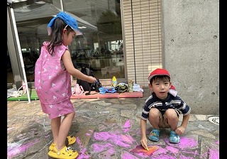 チョーク遊び