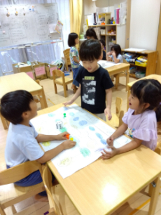 ５歳児　くじら組　「すごろく作ったよ⚄」