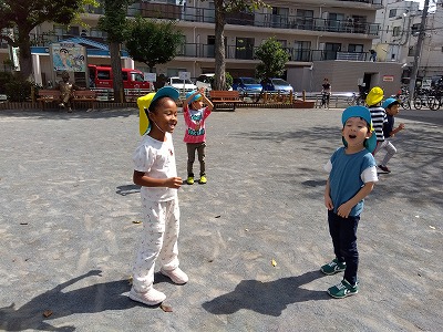 5歳児　思い切り身体を動かして遊んできました！