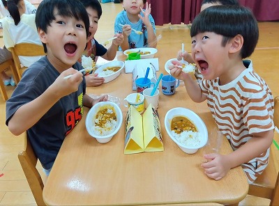 5歳児クラス　「お泊り保育をしました！」