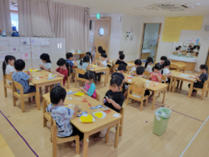 ４歳児　きりん組　「お月見製作🌕️」