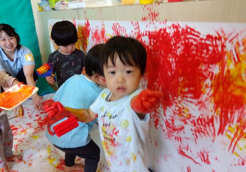 先生見てみて、こんな色になったよ！